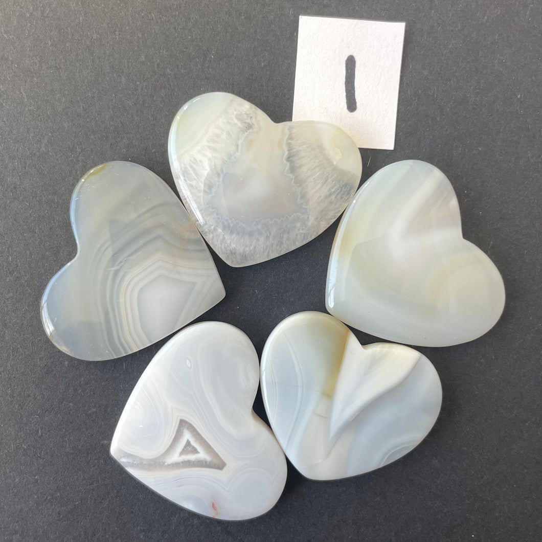 White Banded Gray Agate