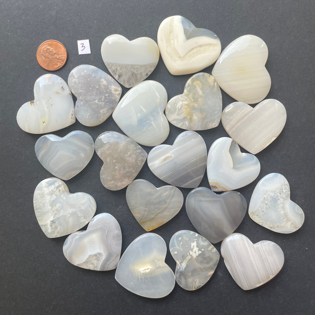 20 Fancy Clear Agates