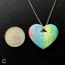 Load image into Gallery viewer, Rainbow Geode Pocket Necklaces
