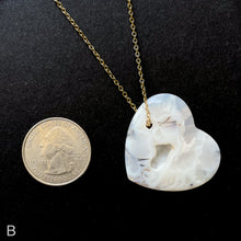 Load image into Gallery viewer, White Lace Agate Geode Pocket Necklaces
