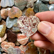 Load image into Gallery viewer, Colorful Ocean Jasper Heart Rocks
